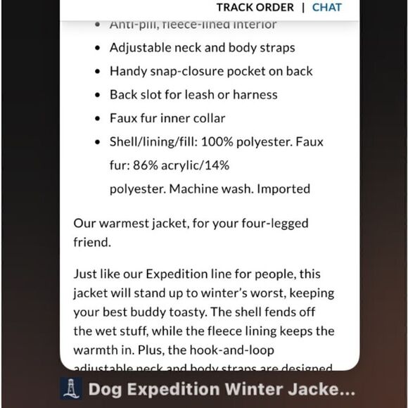 Land’s End Expedition fleece adjustable dog coat fresh cranberries color block M - Picture 4 of 5